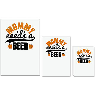 UDNAG Untearable Waterproof Stickers 155GSM 'Mother | Mommy needs a beer' A4 x 1pc, A5 x 1pc & A6 x 2pc UDNAG Untearable Waterproof Stickers 155GSM 'Mother | Mommy needs a beer' A4 x 1pc, A5 x 1pc & A6 x 2pc