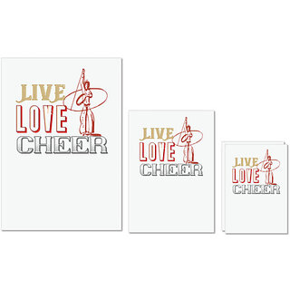 UDNAG Untearable Waterproof Stickers 155GSM 'Cheer | Live love cheer' A4 x 1pc, A5 x 1pc & A6 x 2pc UDNAG Untearable Waterproof Stickers 155GSM 'Cheer | Live love cheer' A4 x 1pc, A5 x 1pc & A6 x 2pc