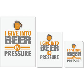 UDNAG Untearable Waterproof Stickers 155GSM 'Beer | I give in to beer in pressure' A4 x 1pc, A5 x 1pc & A6 x 2pc UDNAG Untearable Waterproof Stickers 155GSM 'Beer | I give in to beer in pressure' A4 x 1pc, A5 x 1pc & A6 x 2pc