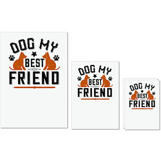 UDNAG Untearable Waterproof Stickers 155GSM 'Dog | Dog My Best Friend' A4 x 1pc, A5 x 1pc & A6 x 2pc UDNAG Untearable Waterproof Stickers 155GSM 'Dog | Dog My Best Friend' A4 x 1pc, A5 x 1pc & A6 x 2pc