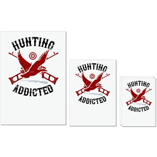 UDNAG Untearable Waterproof Stickers 155GSM 'Hunting | Hunting addicted' A4 x 1pc, A5 x 1pc & A6 x 2pc UDNAG Untearable Waterproof Stickers 155GSM 'Hunting | Hunting addicted' A4 x 1pc, A5 x 1pc & A6 x 2pc