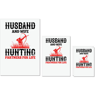 UDNAG Untearable Waterproof Stickers 155GSM 'Hunting | Husband and wife hunting partner' A4 x 1pc, A5 x 1pc & A6 x 2pc UDNAG Untearable Waterproof Stickers 155GSM 'Hunting | Husband and wife hunting partner' A4 x 1pc, A5 x 1pc & A6 x 2pc