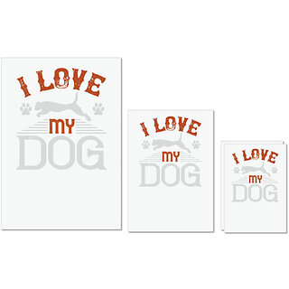 UDNAG Untearable Waterproof Stickers 155GSM 'Dog | I Love My Dog' A4 x 1pc, A5 x 1pc & A6 x 2pc UDNAG Untearable Waterproof Stickers 155GSM 'Dog | I Love My Dog' A4 x 1pc, A5 x 1pc & A6 x 2pc