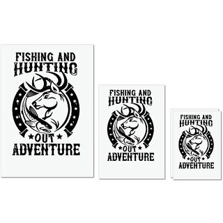 UDNAG Untearable Waterproof Stickers 155GSM 'Fishing | fishing and hunting out adventure' A4 x 1pc, A5 x 1pc & A6 x 2pc UDNAG Untearable Waterproof Stickers 155GSM 'Fishing | fishing and hunting out adventure' A4 x 1pc, A5 x 1pc & A6 x 2pc