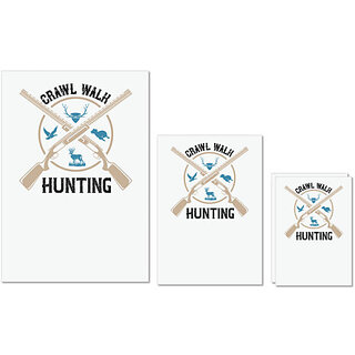 UDNAG Untearable Waterproof Stickers 155GSM 'Hunting | crawl walk hunting' A4 x 1pc, A5 x 1pc & A6 x 2pc UDNAG Untearable Waterproof Stickers 155GSM 'Hunting | crawl walk hunting' A4 x 1pc, A5 x 1pc & A6 x 2pc
