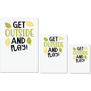 UDNAG Untearable Waterproof Stickers 155GSM 'Play | GET OUTSIDE AND PLAY!' A4 x 1pc, A5 x 1pc & A6 x 2pc UDNAG Untearable Waterproof Stickers 155GSM 'Play | GET OUTSIDE AND PLAY!' A4 x 1pc, A5 x 1pc & A6 x 2pc