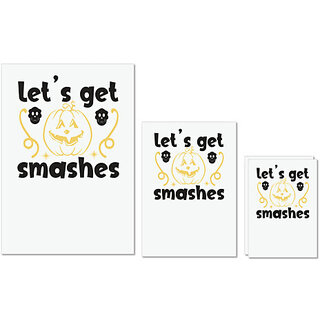                       UDNAG Untearable Waterproof Stickers 155GSM 'Witch | lets get smashes' A4 x 1pc, A5 x 1pc & A6 x 2pc                                              