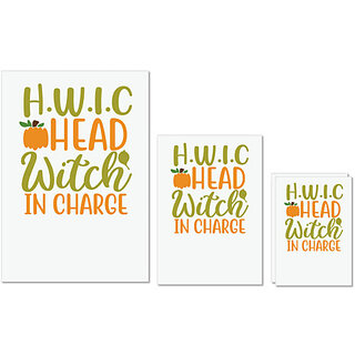 UDNAG Untearable Waterproof Stickers 155GSM 'Witch | h.w.i.c head witch in charge' A4 x 1pc, A5 x 1pc & A6 x 2pc UDNAG Untearable Waterproof Stickers 155GSM 'Witch | h.w.i.c head witch in charge' A4 x 1pc, A5 x 1pc & A6 x 2pc