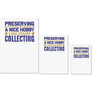                       UDNAG Untearable Waterproof Stickers 155GSM 'Stamp collector | Preserving' A4 x 1pc, A5 x 1pc & A6 x 2pc                                              