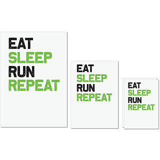 UDNAG Untearable Waterproof Stickers 155GSM 'Running | Eat sleep copy' A4 x 1pc, A5 x 1pc & A6 x 2pc UDNAG Untearable Waterproof Stickers 155GSM 'Running | Eat sleep copy' A4 x 1pc, A5 x 1pc & A6 x 2pc