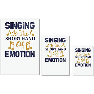 UDNAG Untearable Waterproof Stickers 155GSM 'Music | Singing is the' A4 x 1pc, A5 x 1pc & A6 x 2pc UDNAG Untearable Waterproof Stickers 155GSM 'Music | Singing is the' A4 x 1pc, A5 x 1pc & A6 x 2pc