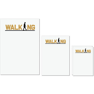 UDNAG Untearable Waterproof Stickers 155GSM 'Walking | Walking' A4 x 1pc, A5 x 1pc & A6 x 2pc