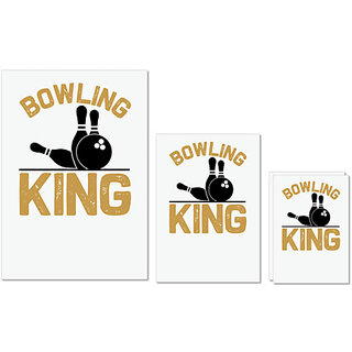                       UDNAG Untearable Waterproof Stickers 155GSM 'Bowling | Bowling king' A4 x 1pc, A5 x 1pc & A6 x 2pc                                              