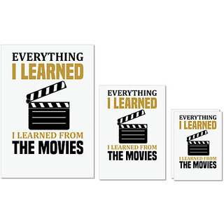                       UDNAG Untearable Waterproof Stickers 155GSM 'Movies | Everything' A4 x 1pc, A5 x 1pc & A6 x 2pc                                              