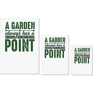                       UDNAG Untearable Waterproof Stickers 155GSM 'Garden | A garden' A4 x 1pc, A5 x 1pc & A6 x 2pc                                              