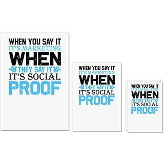                       UDNAG Untearable Waterproof Stickers 155GSM 'Proof | When you' A4 x 1pc, A5 x 1pc & A6 x 2pc                                              