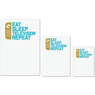 UDNAG Untearable Waterproof Stickers 155GSM 'TV | Eat sleep copy 7' A4 x 1pc, A5 x 1pc & A6 x 2pc UDNAG Untearable Waterproof Stickers 155GSM 'TV | Eat sleep copy 7' A4 x 1pc, A5 x 1pc & A6 x 2pc