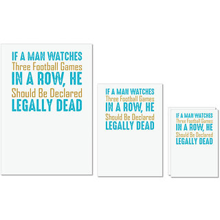 UDNAG Untearable Waterproof Stickers 155GSM 'Football | If a man' A4 x 1pc, A5 x 1pc & A6 x 2pc UDNAG Untearable Waterproof Stickers 155GSM 'Football | If a man' A4 x 1pc, A5 x 1pc & A6 x 2pc