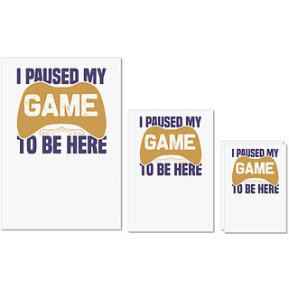 UDNAG Untearable Waterproof Stickers 155GSM 'Gaming | I paused' A4 x 1pc, A5 x 1pc & A6 x 2pc UDNAG Untearable Waterproof Stickers 155GSM 'Gaming | I paused' A4 x 1pc, A5 x 1pc & A6 x 2pc