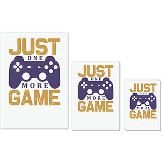                       UDNAG Untearable Waterproof Stickers 155GSM 'Gaming | just one' A4 x 1pc, A5 x 1pc & A6 x 2pc                                              