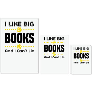 UDNAG Untearable Waterproof Stickers 155GSM 'Books | I like' A4 x 1pc, A5 x 1pc & A6 x 2pc UDNAG Untearable Waterproof Stickers 155GSM 'Books | I like' A4 x 1pc, A5 x 1pc & A6 x 2pc
