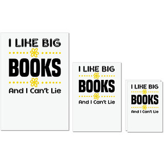                       UDNAG Untearable Waterproof Stickers 155GSM 'Books | I like' A4 x 1pc, A5 x 1pc & A6 x 2pc                                              