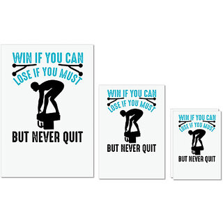 UDNAG Untearable Waterproof Stickers 155GSM 'Hard work | Win if' A4 x 1pc, A5 x 1pc & A6 x 2pc UDNAG Untearable Waterproof Stickers 155GSM 'Hard work | Win if' A4 x 1pc, A5 x 1pc & A6 x 2pc