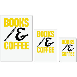                       UDNAG Untearable Waterproof Stickers 155GSM 'Books | Books' A4 x 1pc, A5 x 1pc & A6 x 2pc                                              