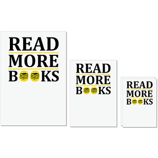 UDNAG Untearable Waterproof Stickers 155GSM 'Books | Read more' A4 x 1pc, A5 x 1pc & A6 x 2pc UDNAG Untearable Waterproof Stickers 155GSM 'Books | Read more' A4 x 1pc, A5 x 1pc & A6 x 2pc