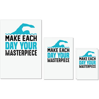 UDNAG Untearable Waterproof Stickers 155GSM 'Swimming | Make' A4 x 1pc, A5 x 1pc & A6 x 2pc UDNAG Untearable Waterproof Stickers 155GSM 'Swimming | Make' A4 x 1pc, A5 x 1pc & A6 x 2pc