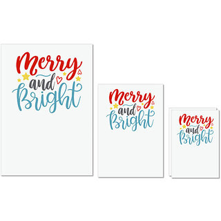 UDNAG Untearable Waterproof Stickers 155GSM 'Christmas | merry and brighttt' A4 x 1pc, A5 x 1pc & A6 x 2pc UDNAG Untearable Waterproof Stickers 155GSM 'Christmas | merry and brighttt' A4 x 1pc, A5 x 1pc & A6 x 2pc