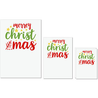                       UDNAG Untearable Waterproof Stickers 155GSM 'Christmas | merry christmasss3' A4 x 1pc, A5 x 1pc & A6 x 2pc                                              