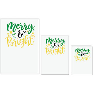 UDNAG Untearable Waterproof Stickers 155GSM 'Christmas | merry and bright' A4 x 1pc, A5 x 1pc & A6 x 2pc UDNAG Untearable Waterproof Stickers 155GSM 'Christmas | merry and bright' A4 x 1pc, A5 x 1pc & A6 x 2pc