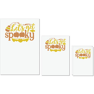                       UDNAG Untearable Waterproof Stickers 155GSM 'Halloween | Lets get spooky' A4 x 1pc, A5 x 1pc & A6 x 2pc                                              