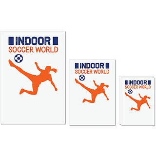                       UDNAG Untearable Waterproof Stickers 155GSM 'Football | Indoor' A4 x 1pc, A5 x 1pc & A6 x 2pc                                              