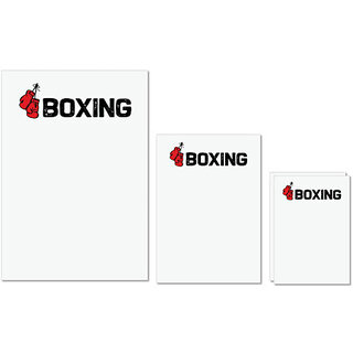                       UDNAG Untearable Waterproof Stickers 155GSM 'Boxing | Boxing 1' A4 x 1pc, A5 x 1pc & A6 x 2pc                                              