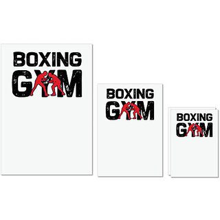                       UDNAG Untearable Waterproof Stickers 155GSM 'Boxing | Boxing gym' A4 x 1pc, A5 x 1pc & A6 x 2pc                                              