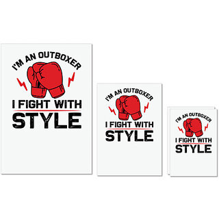 UDNAG Untearable Waterproof Stickers 155GSM 'Boxing | I'm an' A4 x 1pc, A5 x 1pc & A6 x 2pc UDNAG Untearable Waterproof Stickers 155GSM 'Boxing | I'm an' A4 x 1pc, A5 x 1pc & A6 x 2pc