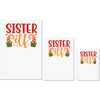                       UDNAG Untearable Waterproof Stickers 155GSM 'Sister | Sister elf' A4 x 1pc, A5 x 1pc & A6 x 2pc                                              