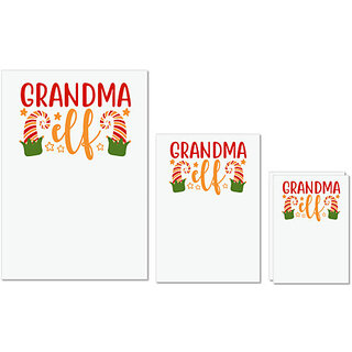                       UDNAG Untearable Waterproof Stickers 155GSM 'Grand mother | Grandma elf' A4 x 1pc, A5 x 1pc & A6 x 2pc                                              