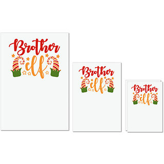                       UDNAG Untearable Waterproof Stickers 155GSM 'Brother | Brother elf' A4 x 1pc, A5 x 1pc & A6 x 2pc                                              