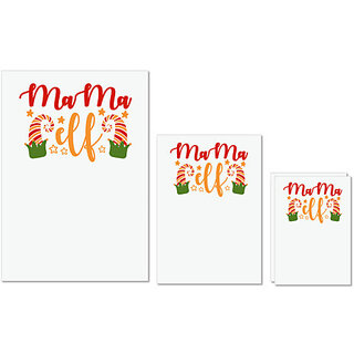                       UDNAG Untearable Waterproof Stickers 155GSM 'Mother | Mama elf' A4 x 1pc, A5 x 1pc & A6 x 2pc                                              