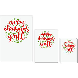                       UDNAG Untearable Waterproof Stickers 155GSM 'Christmas | merry chrismas yalllll' A4 x 1pc, A5 x 1pc & A6 x 2pc                                              