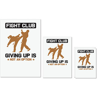 UDNAG Untearable Waterproof Stickers 155GSM 'Fight | Fight club' A4 x 1pc, A5 x 1pc & A6 x 2pc UDNAG Untearable Waterproof Stickers 155GSM 'Fight | Fight club' A4 x 1pc, A5 x 1pc & A6 x 2pc