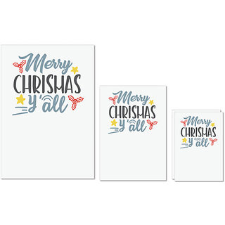                       UDNAG Untearable Waterproof Stickers 155GSM 'Christmas | merry chrismas yallll' A4 x 1pc, A5 x 1pc & A6 x 2pc                                              
