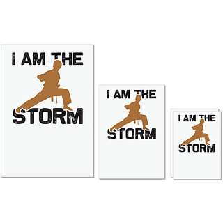 UDNAG Untearable Waterproof Stickers 155GSM 'Martial Art | I am' A4 x 1pc, A5 x 1pc & A6 x 2pc UDNAG Untearable Waterproof Stickers 155GSM 'Martial Art | I am' A4 x 1pc, A5 x 1pc & A6 x 2pc
