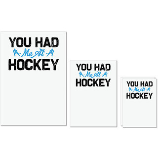                       UDNAG Untearable Waterproof Stickers 155GSM 'Hockey | You had' A4 x 1pc, A5 x 1pc & A6 x 2pc                                              