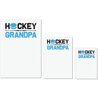                       UDNAG Untearable Waterproof Stickers 155GSM 'Hockey | Hockey' A4 x 1pc, A5 x 1pc & A6 x 2pc                                              