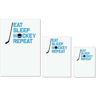 UDNAG Untearable Waterproof Stickers 155GSM 'Hockey | eat' A4 x 1pc, A5 x 1pc & A6 x 2pc UDNAG Untearable Waterproof Stickers 155GSM 'Hockey | eat' A4 x 1pc, A5 x 1pc & A6 x 2pc