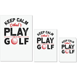 UDNAG Untearable Waterproof Stickers 155GSM 'Golf | Keep' A4 x 1pc, A5 x 1pc & A6 x 2pc